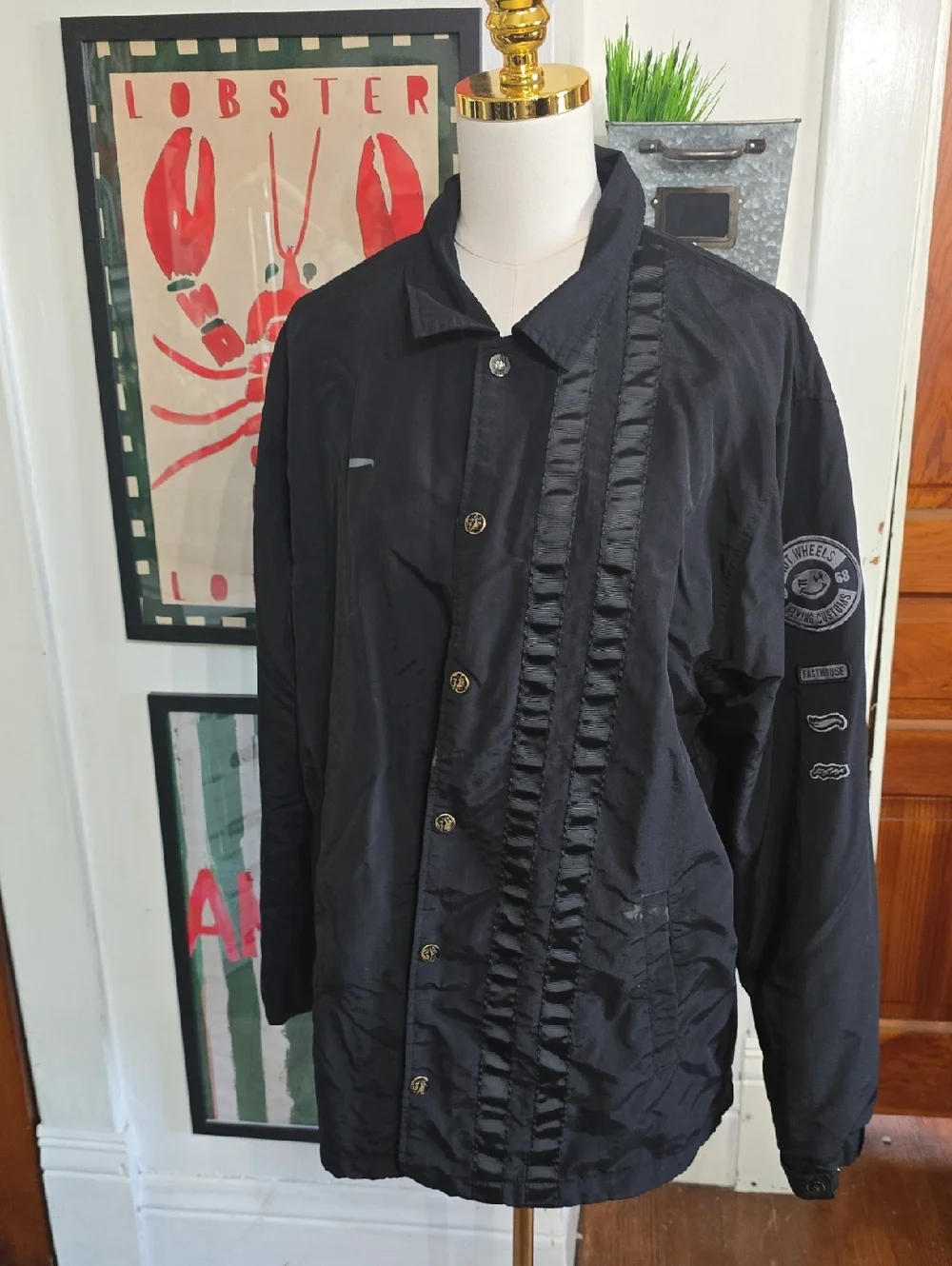 Hot Wheels x Fasthouse Black Windbreaker Jacket Xl - Picture 2 of 5
